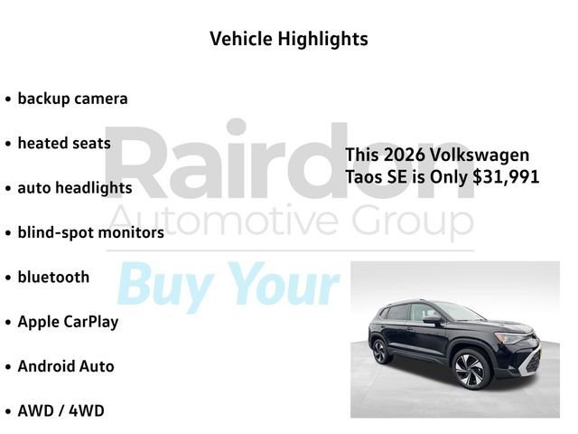 New 2026 Deep Black Pearl Volkswagen SE image 5