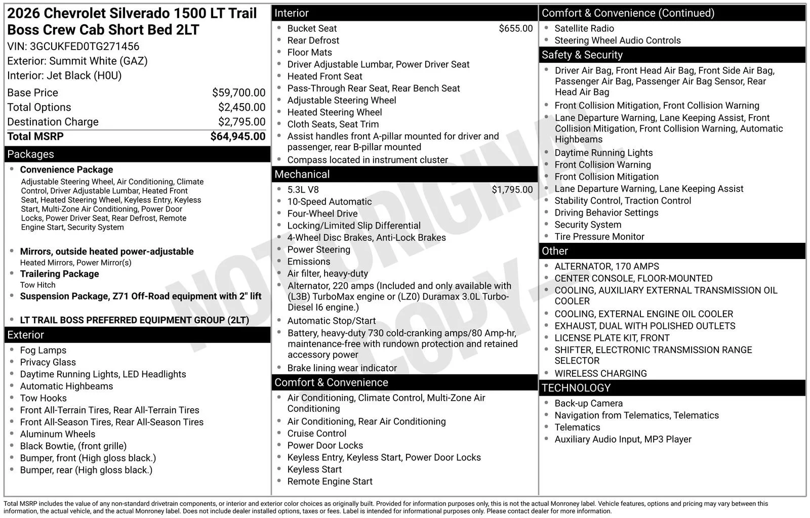 New 2026 Summit White Chevrolet LT Trail Boss image 22