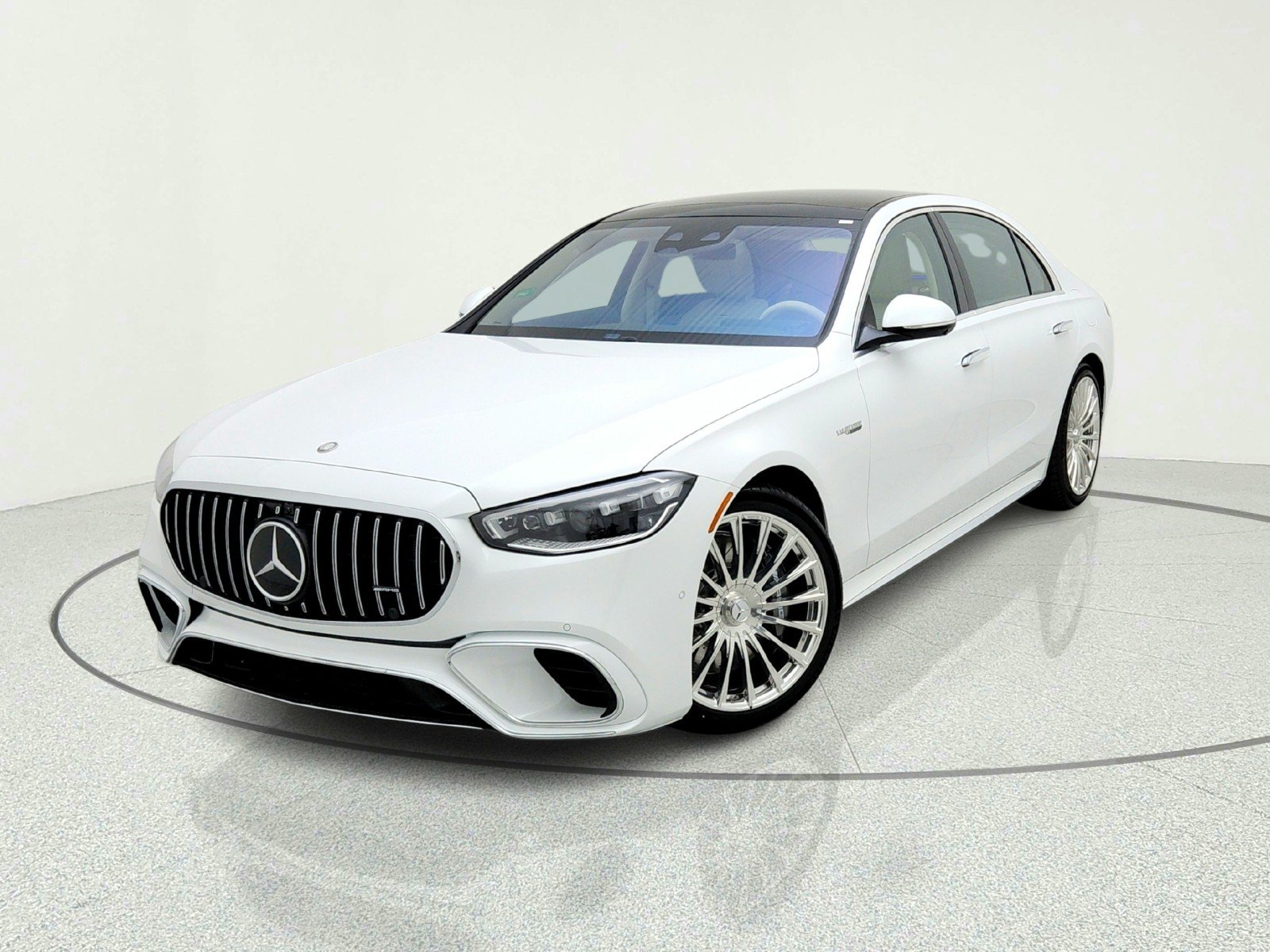 New 2026 MANUFAKTUR Moonlight White Metallic Mercedes-Benz AMG® S 63 E 4MATIC Sedan image 2
