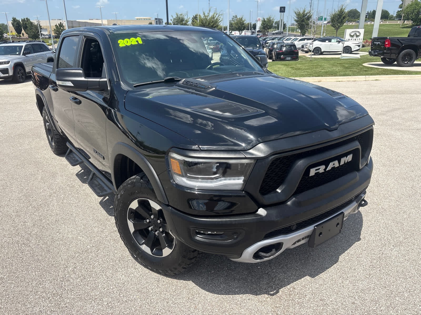 Used 2021 Diamond Black Crystal Pearlcoat Ram Rebel image 3