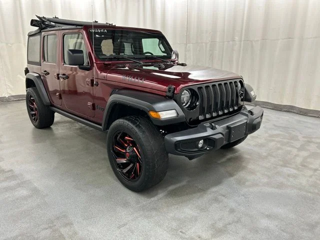 Used 2022 Red Jeep Unlimited Willys image 1