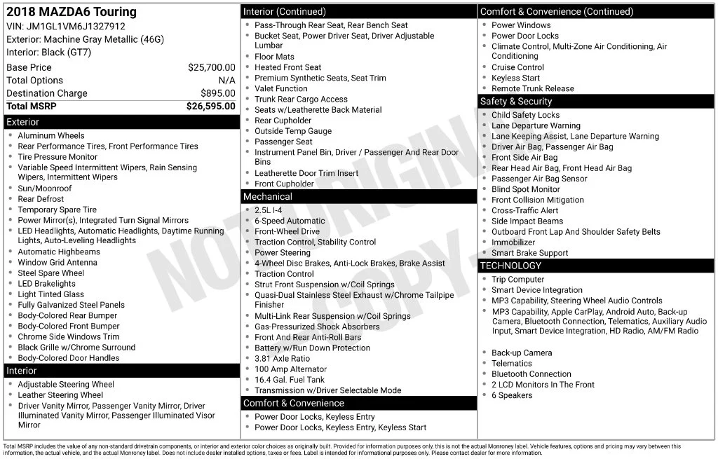 Used 2018 Gray Mazda Touring image 2