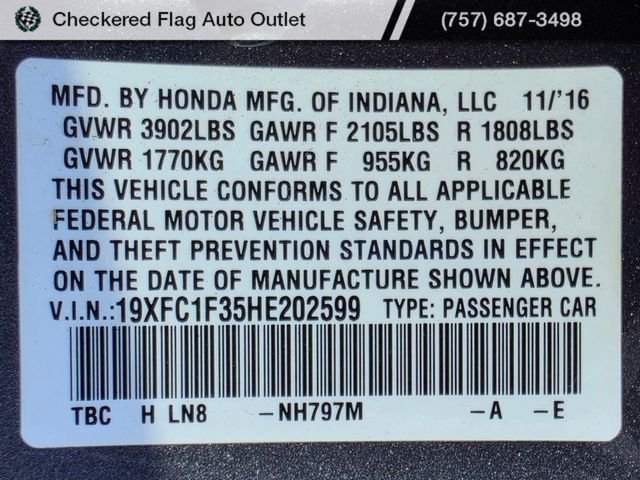 Used 2017 Polished Metal Metallic Honda EX-T image 20