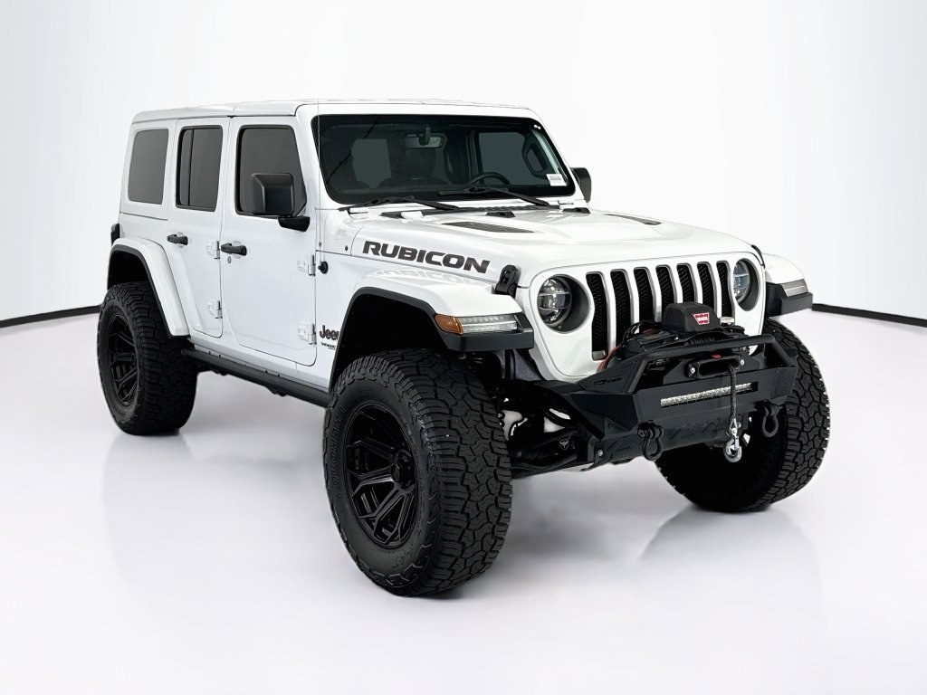Used 2020 Bright White Clearcoat Jeep Unlimited Rubicon image 3