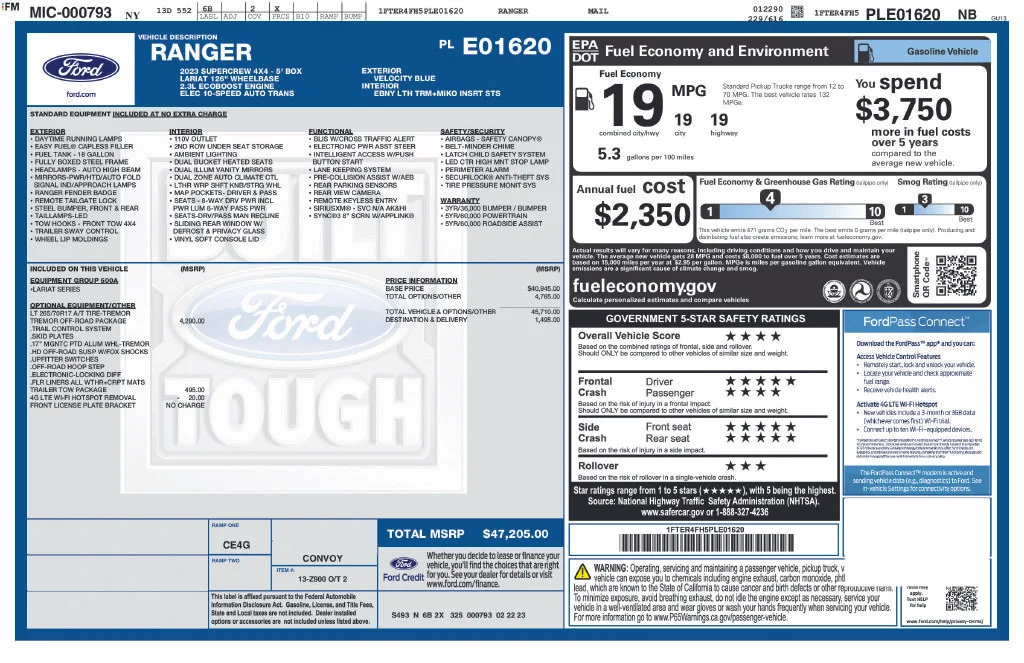 Used 2023 Blue Ford Lariat image 6