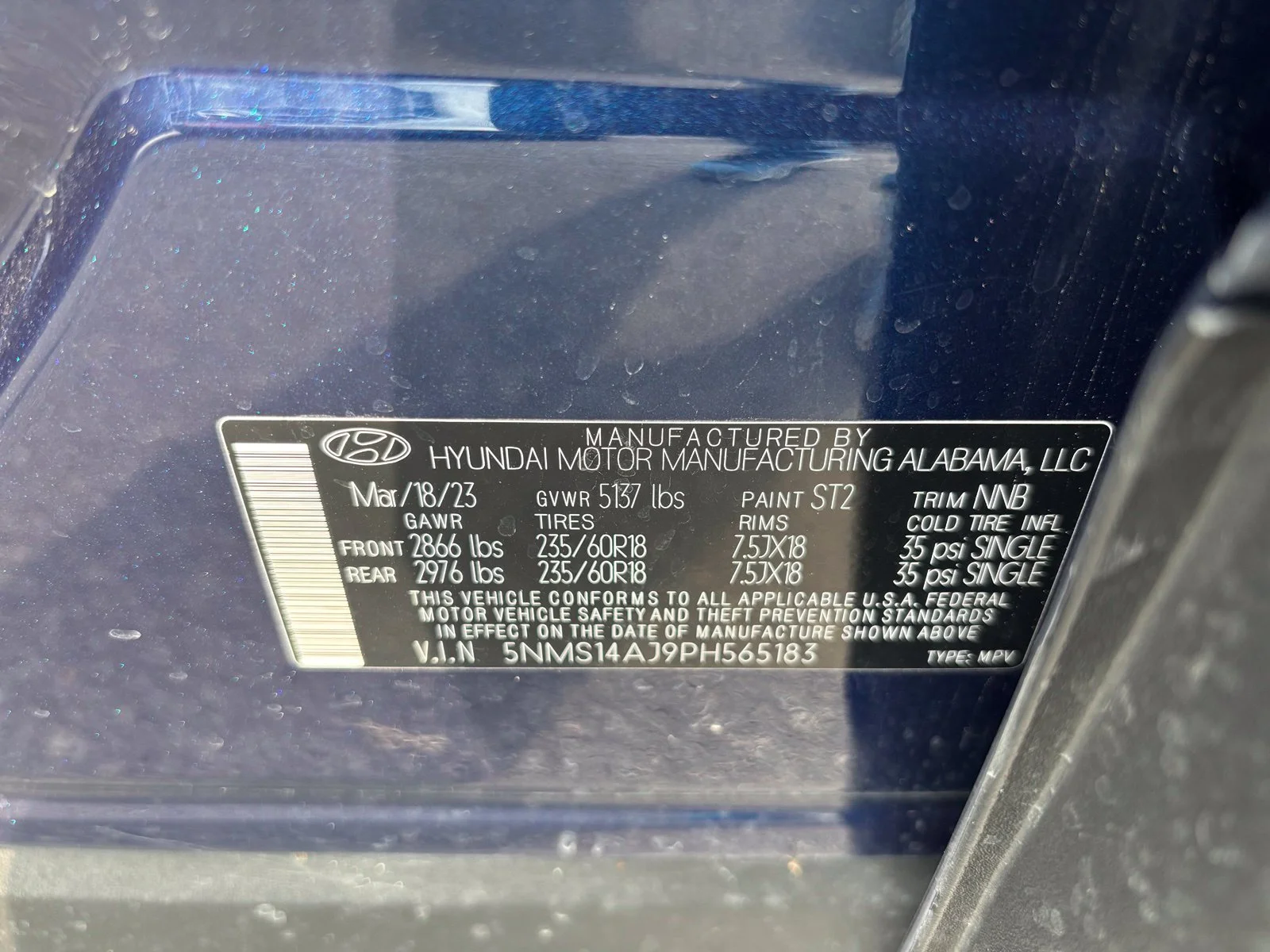 Used 2023 Blue Hyundai SE image 10