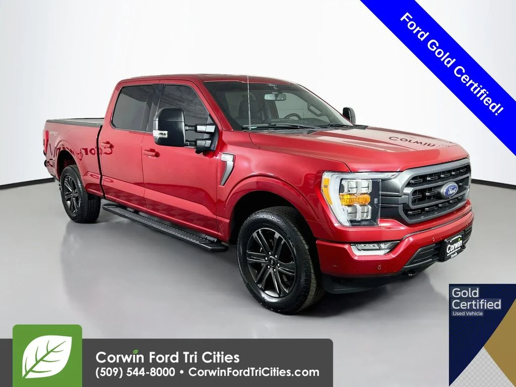 Used 2021 Rapid Red Metallic Tinted Clearcoat Ford XLT image 1