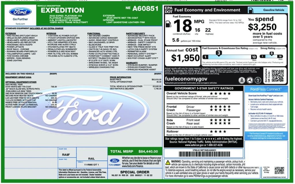 Used 2022 White Ford Platinum image 6
