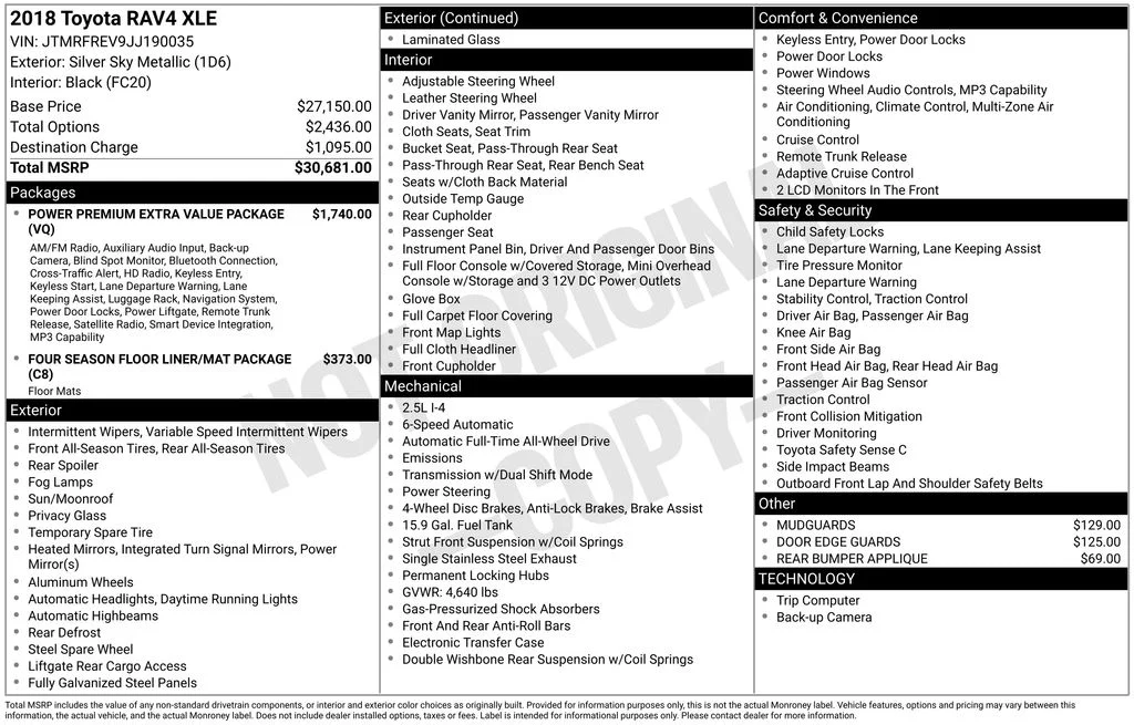 Used 2018 Silver Toyota XLE image 6