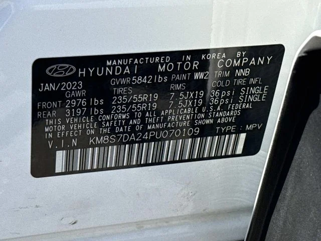 Used 2023 White Hyundai Limited image 30