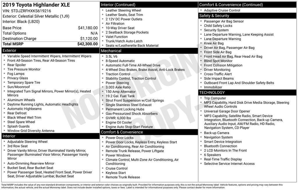 Used 2019 Silver Toyota XLE image 38