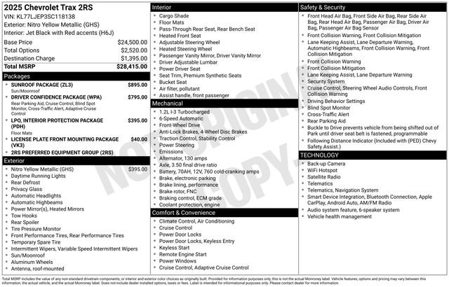 Used 2025 Yellow Chevrolet 2RS image 16