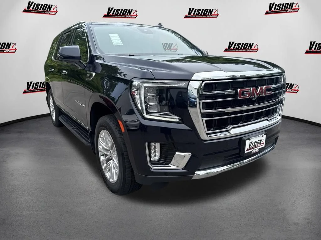 Used 2023 Midnight Blue Metallic GMC SLT image 3