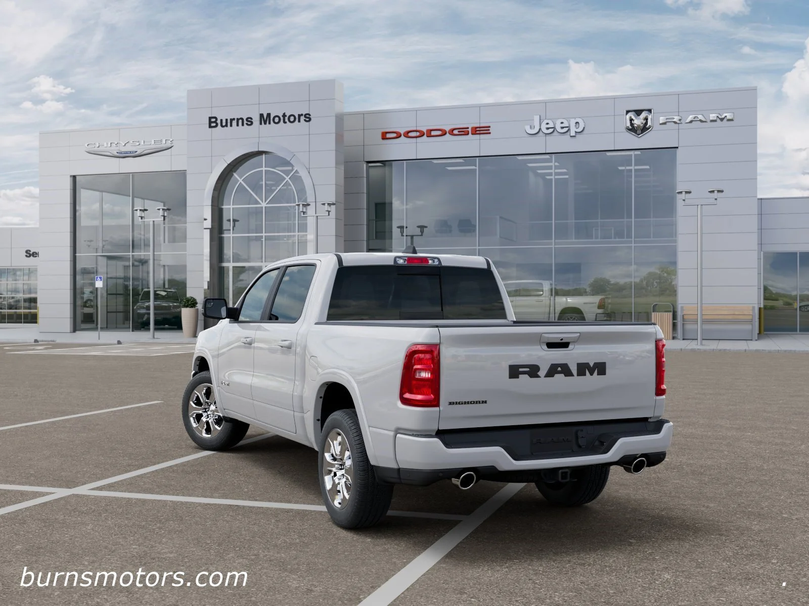 New 2026 Bright White Clear-Coat Exterior Paint RAM Big Horn image 3