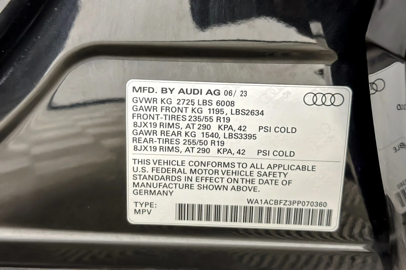 Used 2023 Mythos Black Metallic Audi Premium 40 RWD image 26
