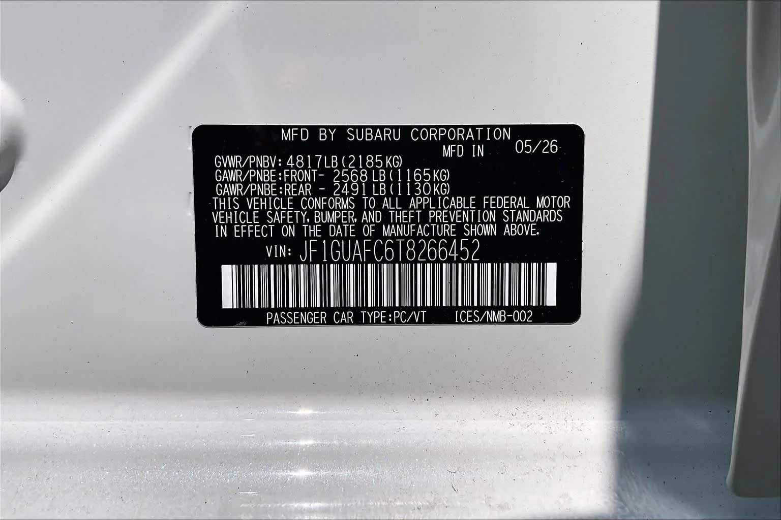 New 2026 Crystal White Pearl Subaru Sport image 19