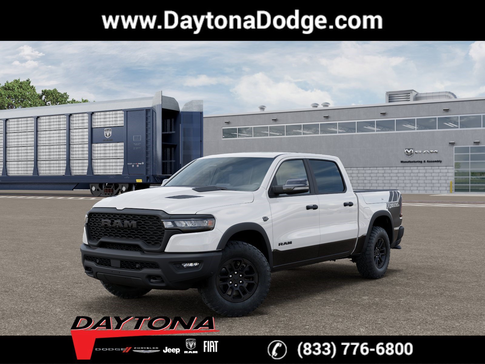 New 2027 Bright White Clearcoat RAM Rebel image 1