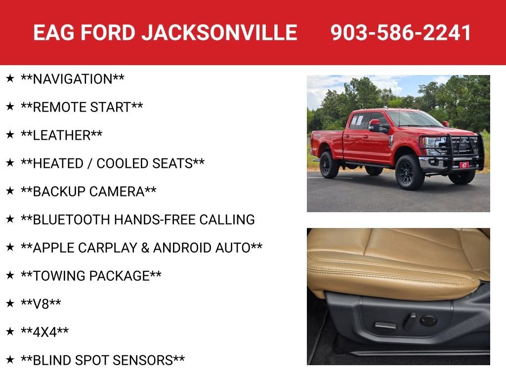 Used 2022 Race Red Ford Lariat image 4