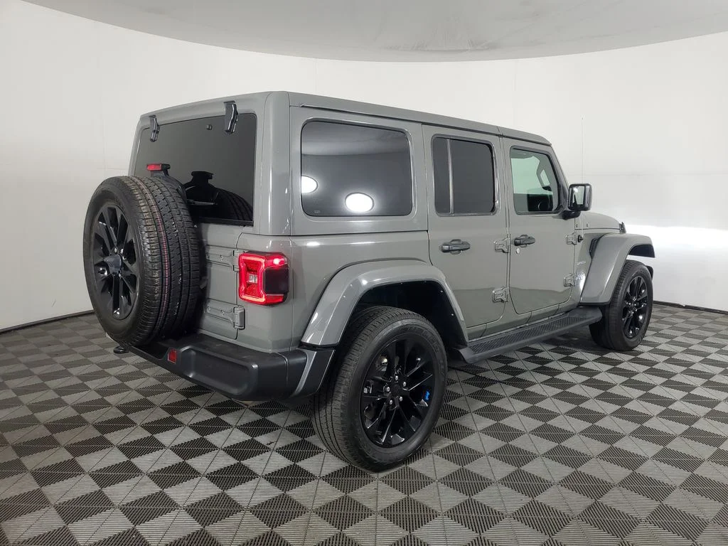 Used 2021 Gray Jeep Unlimited Sahara 4xe image 4