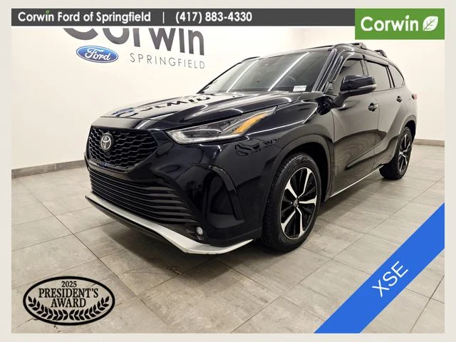 Used 2021 Midnight Black Metallic Toyota XSE image 1