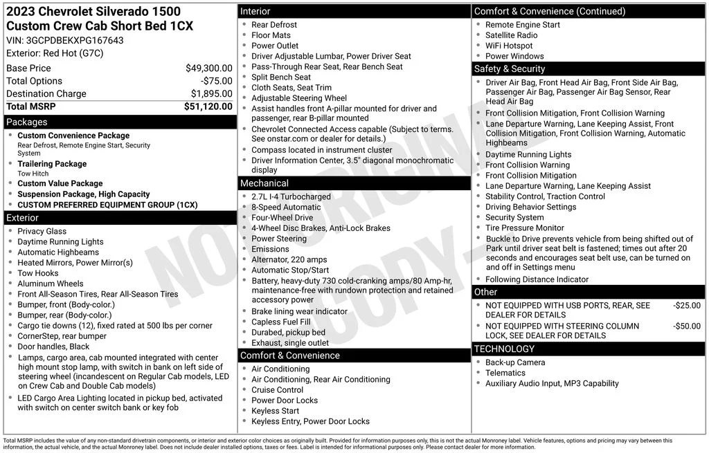 Used 2023 Red Chevrolet Custom image 8