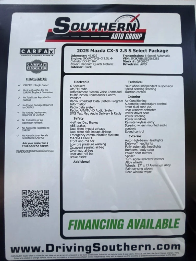 Used 2025 Silver Mazda 2.5 S Select Package image 27