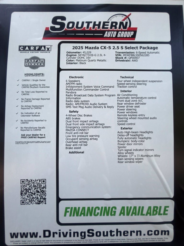 Used 2025 Silver Mazda 2.5 S Select Package image 27