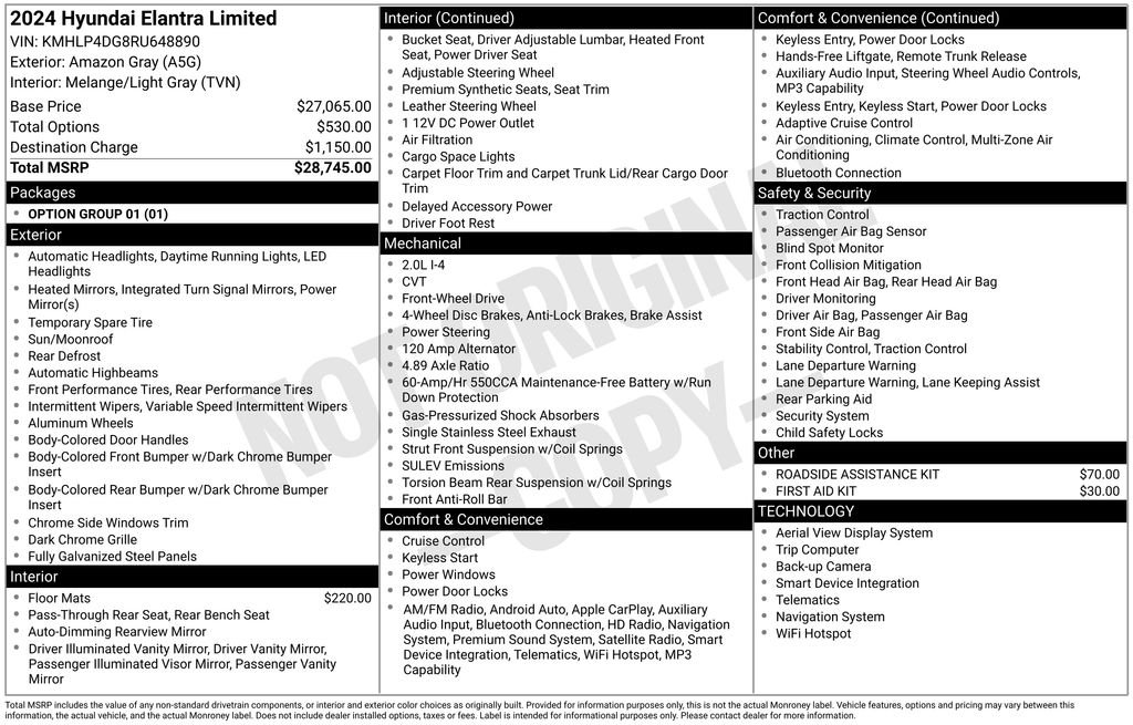 Used 2024 Gray Hyundai Limited image 6
