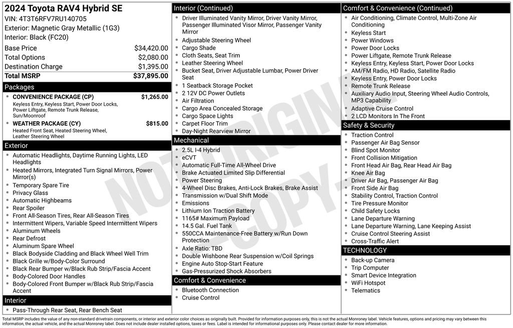 Used 2024 Gray Toyota SE image 37