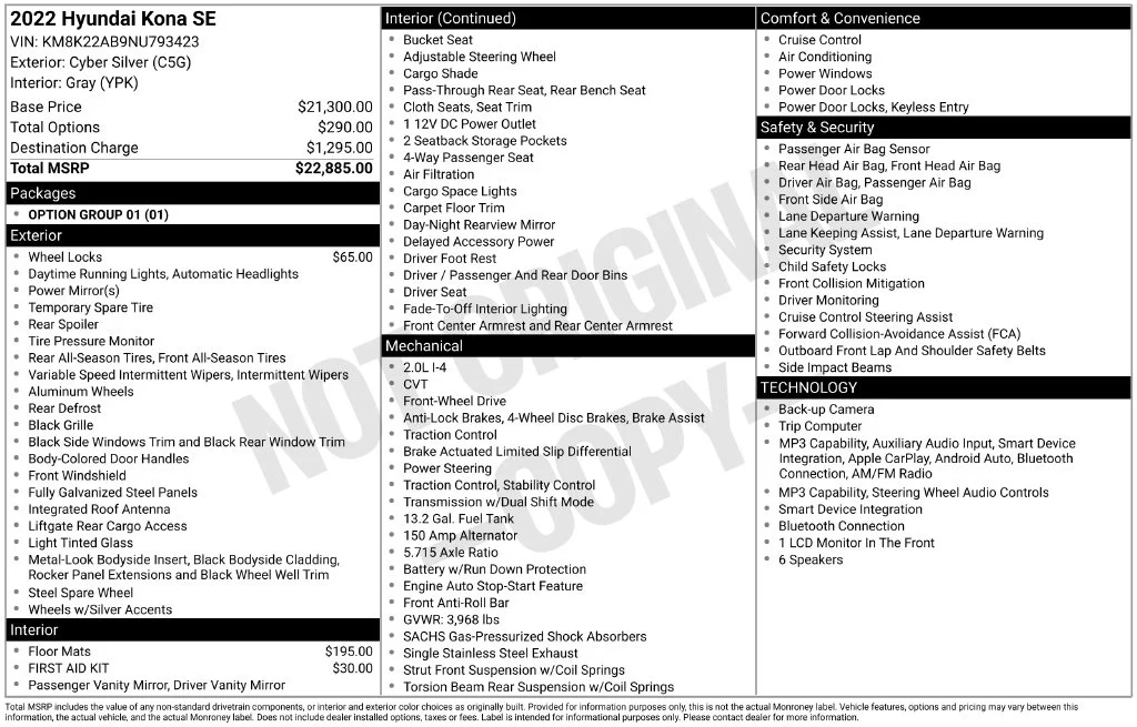 Certified Used 2022 Silver Hyundai SE image 3