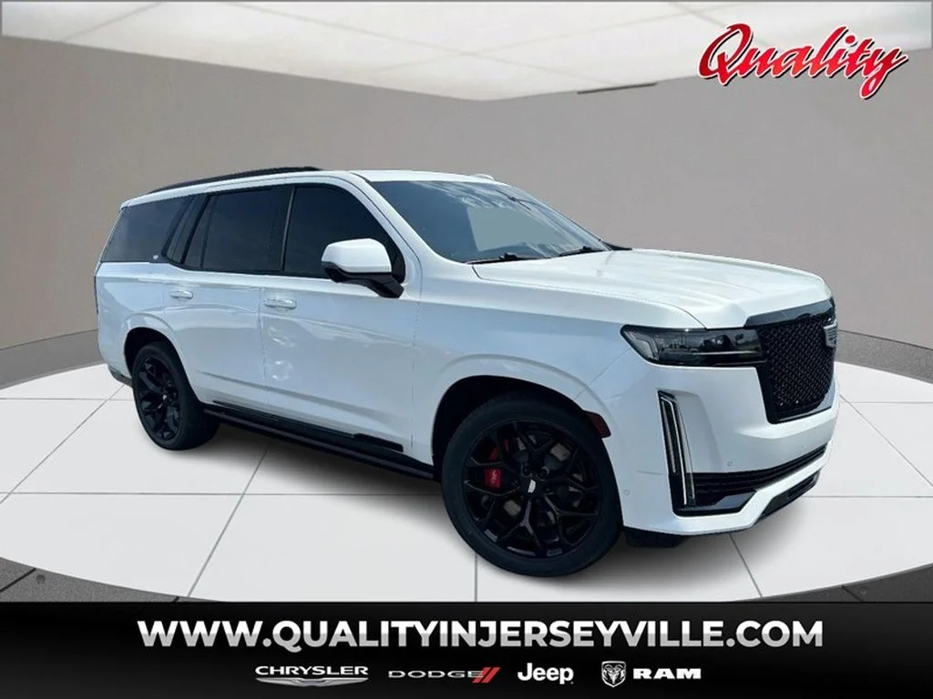 Used 2022 Crystal White Tricoat Cadillac Sport image 1