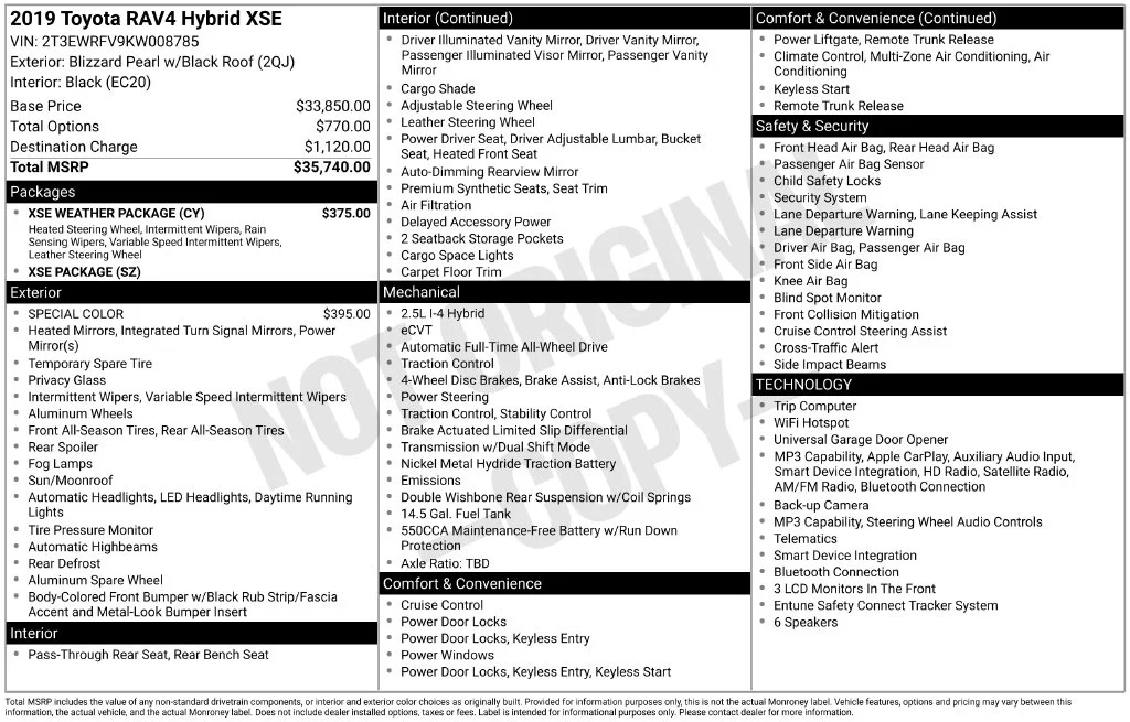 Certified Used 2019 White Toyota XSE image 2