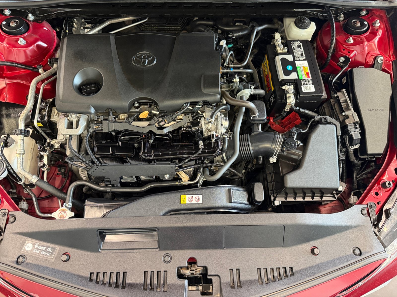 Used 2021 Supersonic Red Toyota LE image 27