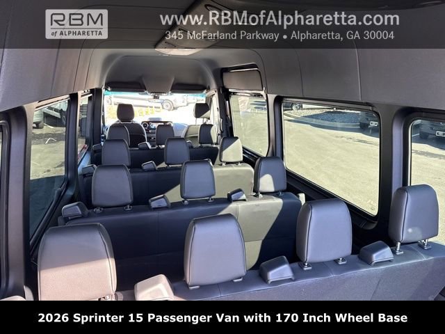 New 2026 Obsidian Black Metallic Mercedes-Benz 170 Wheel Base 15 Passenger image 41