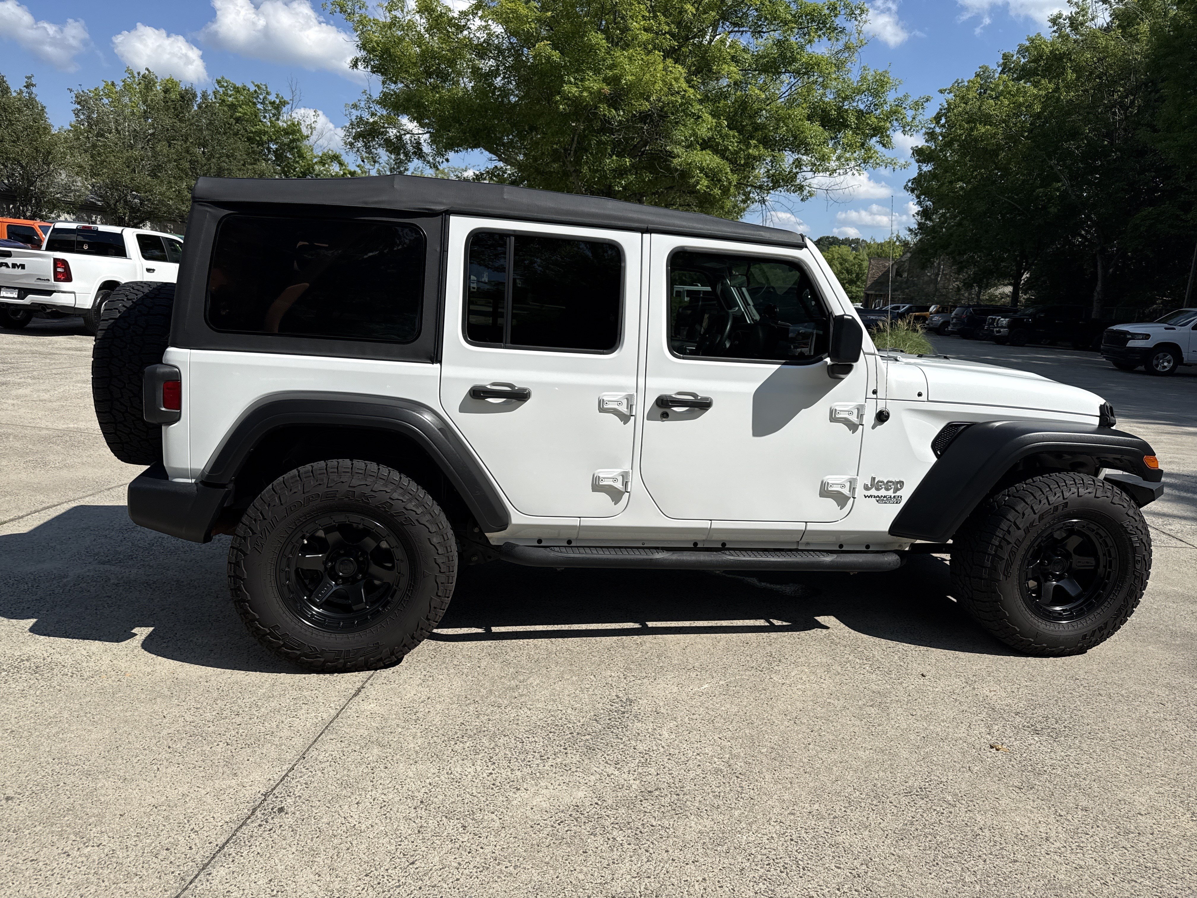 Used 2021 Bright White Clearcoat Jeep Unlimited Sport image 8