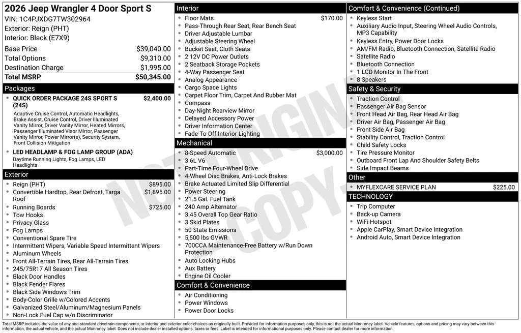 New 2026 Reign Jeep Sport S image 7