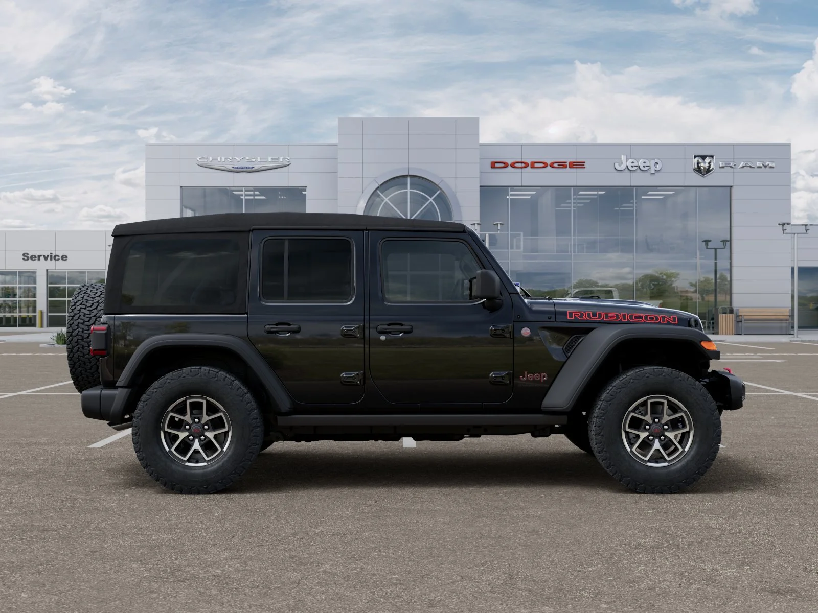 New 2025 Black Clear-Coat Exterior Paint Jeep Rubicon image 48