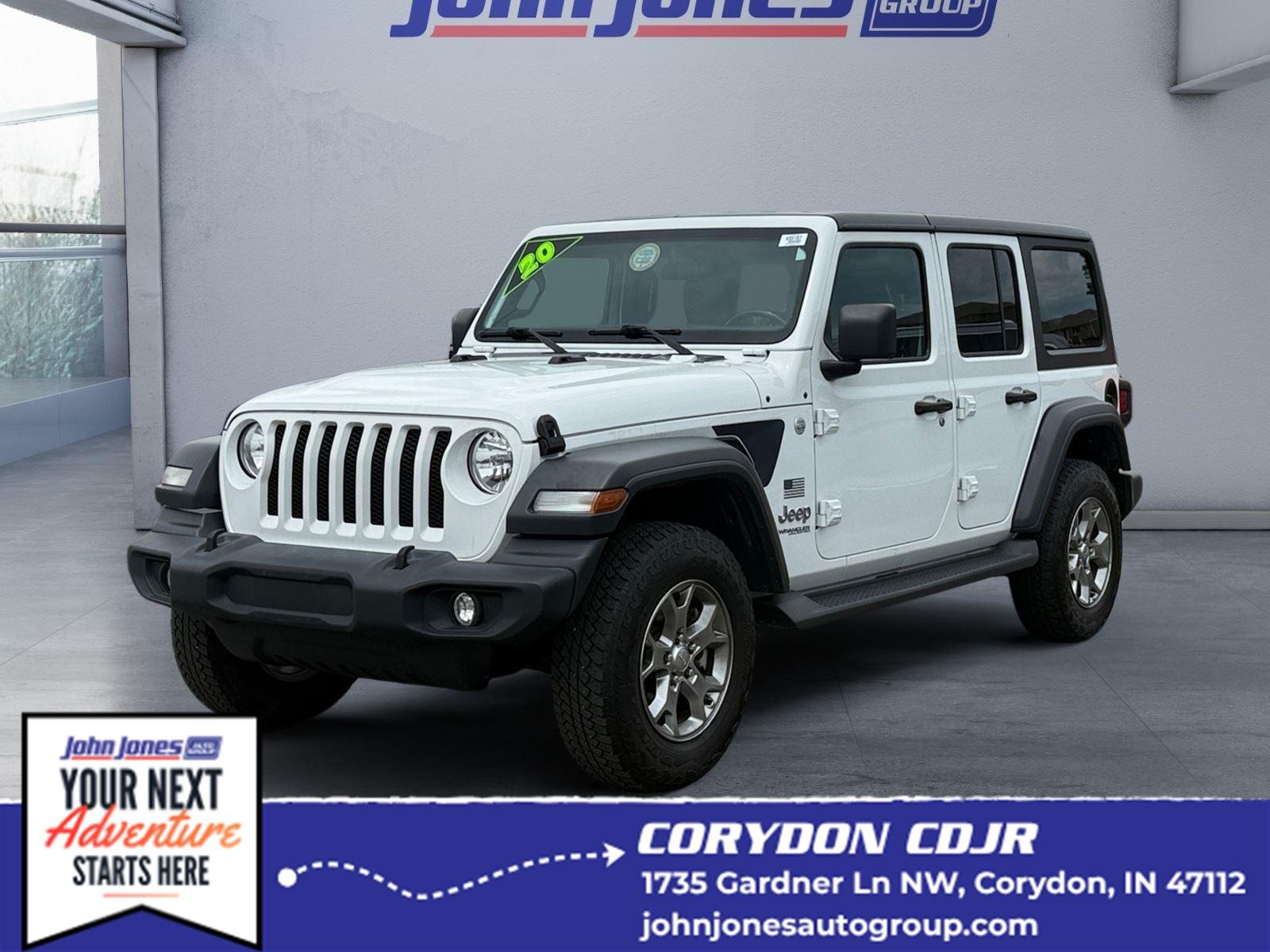 Used 2020 Bright White Clearcoat Jeep Freedom image 1