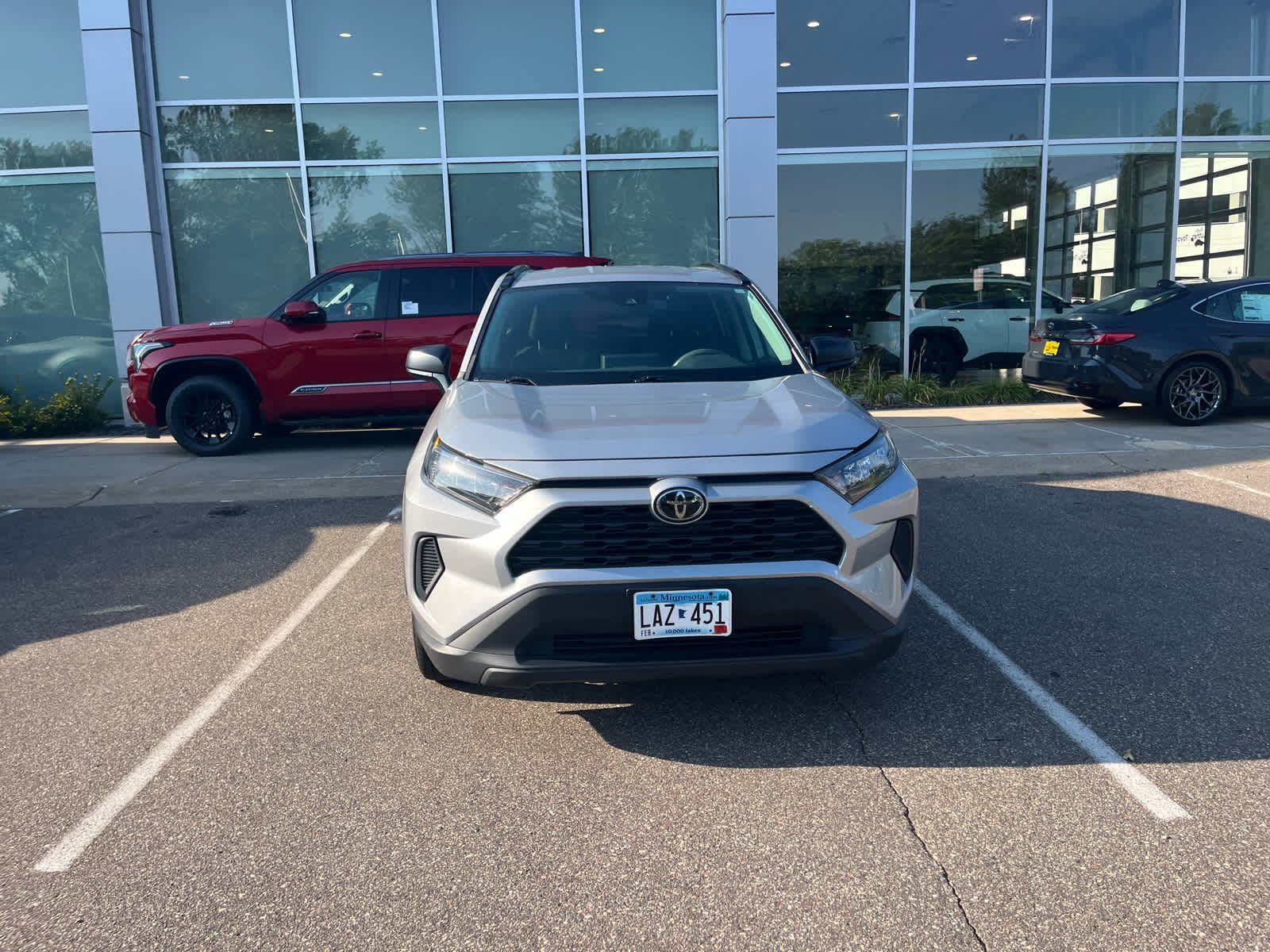 Used 2019 Silver Sky Metallic Toyota LE image 2
