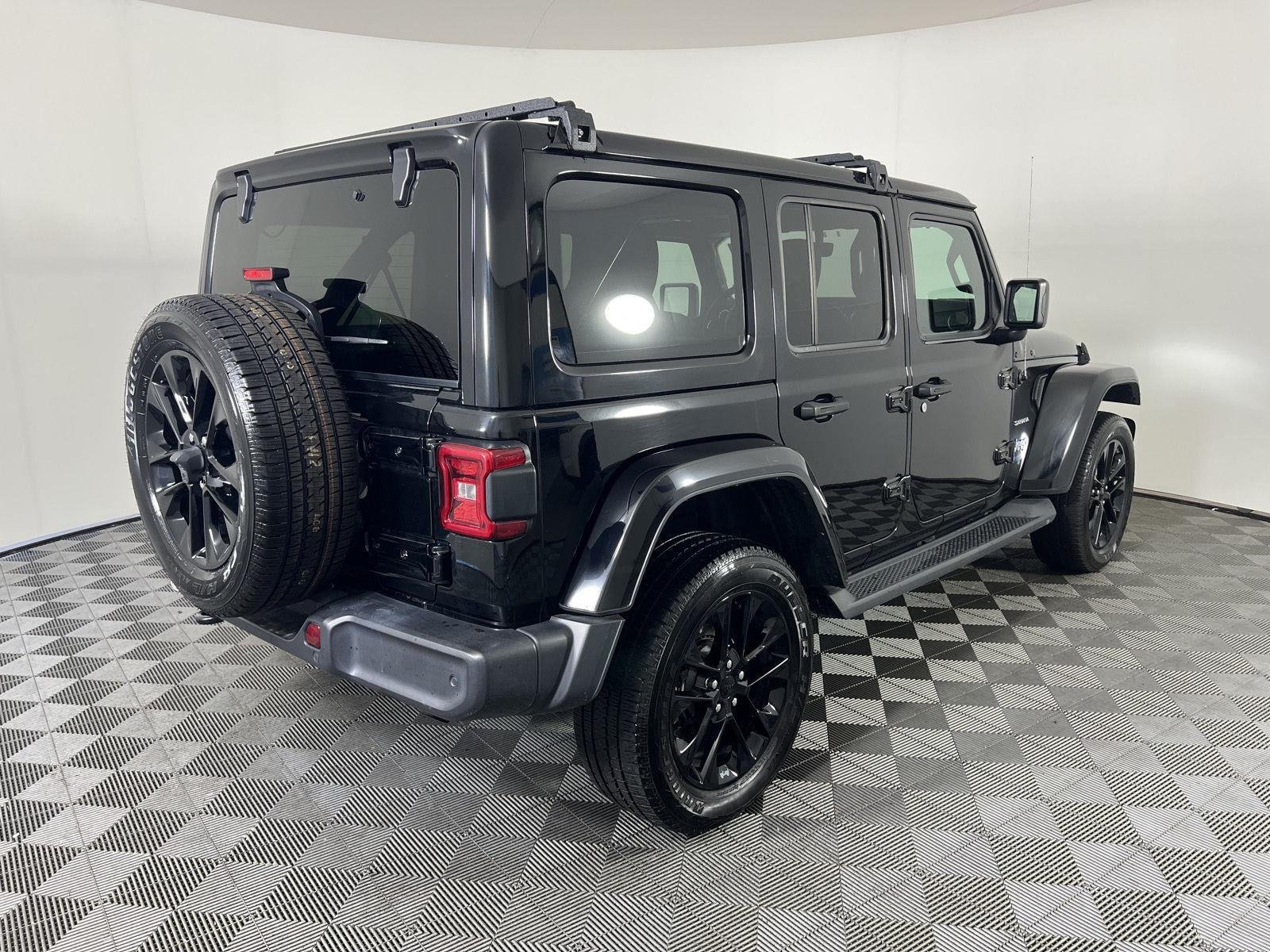 Used 2021 Black Clearcoat Jeep Unlimited Sahara 4xe image 29