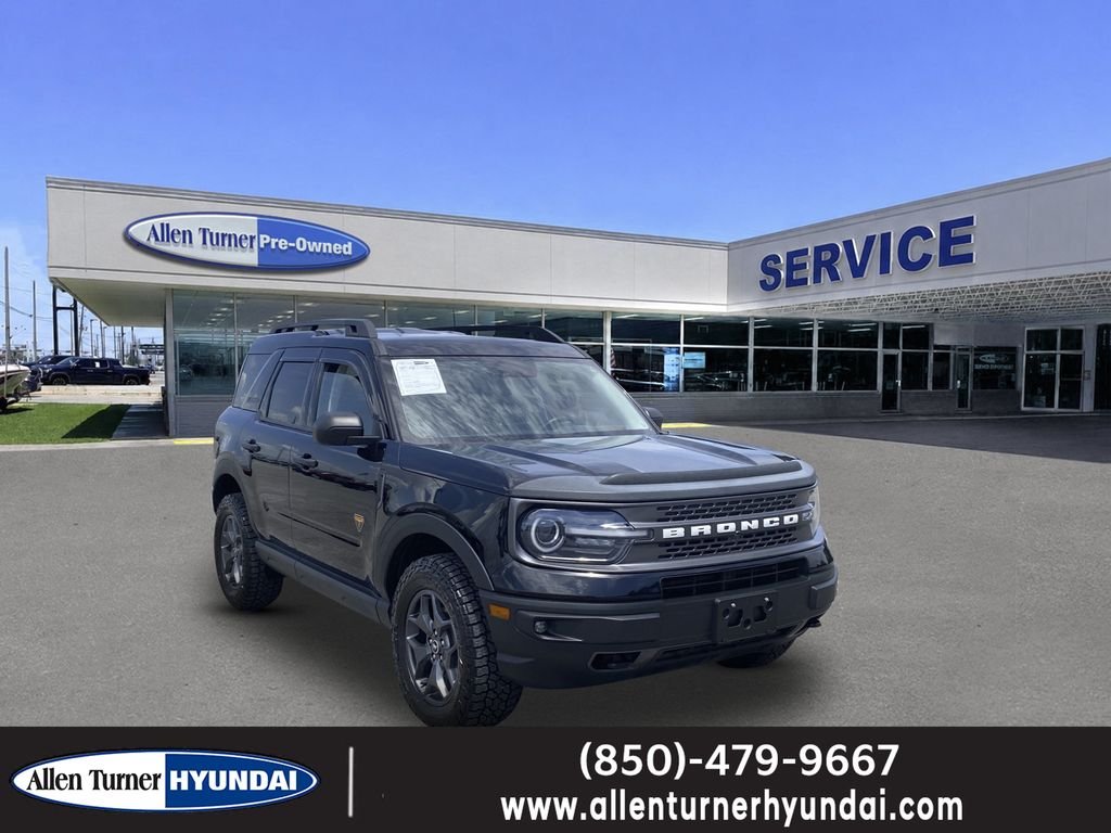 Used 2021 Shadow Black Ford Badlands image 1