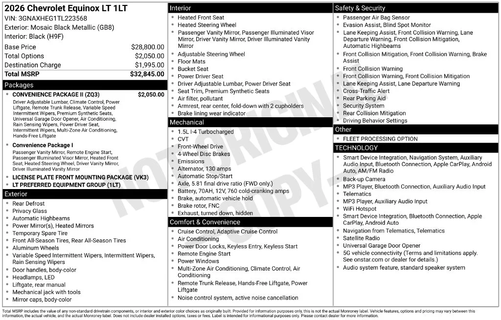 Used 2026 Black Chevrolet LT image 36