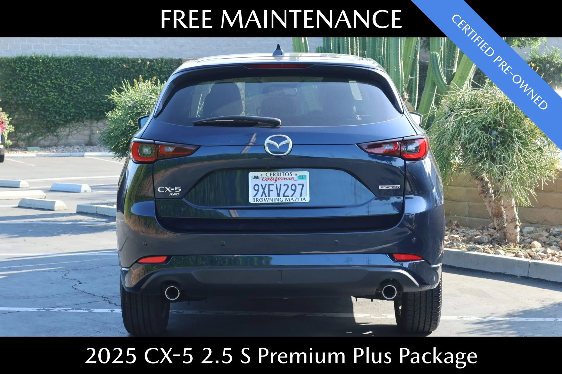 Certified Used 2025 Blue Mazda 2.5 S Premium Plus Package image 4