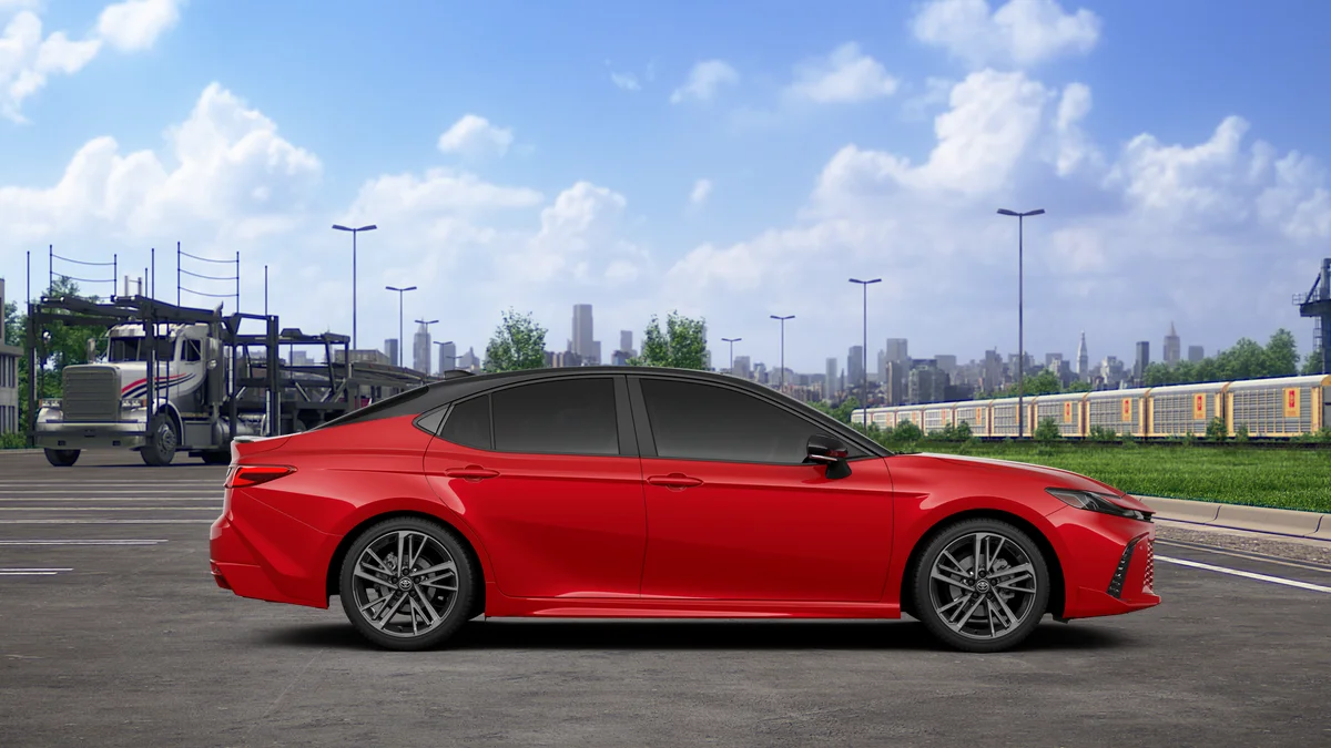 New 2026 Supersonic Red with Midnight Black Metallic roof Toyota XSE image 12