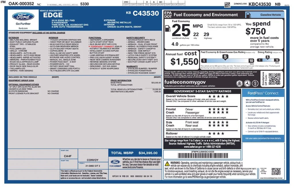 Used 2019 Gray Ford SEL image 2