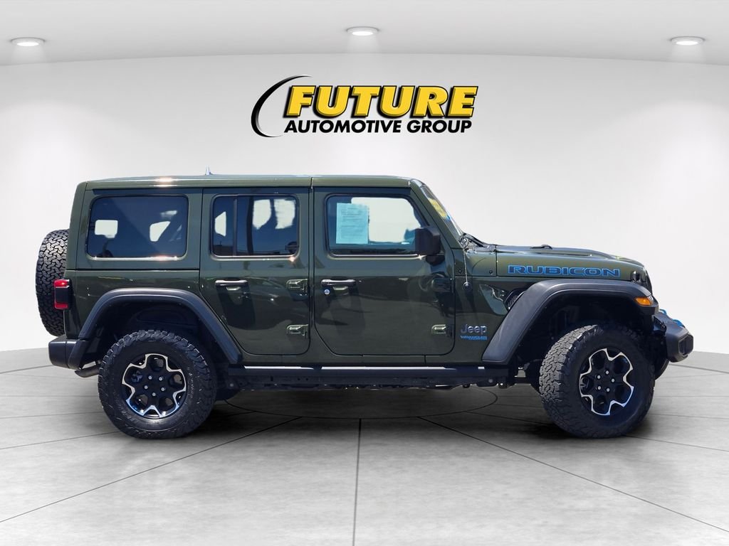 Used 2022 Green Jeep Unlimited Rubicon 4xe image 3