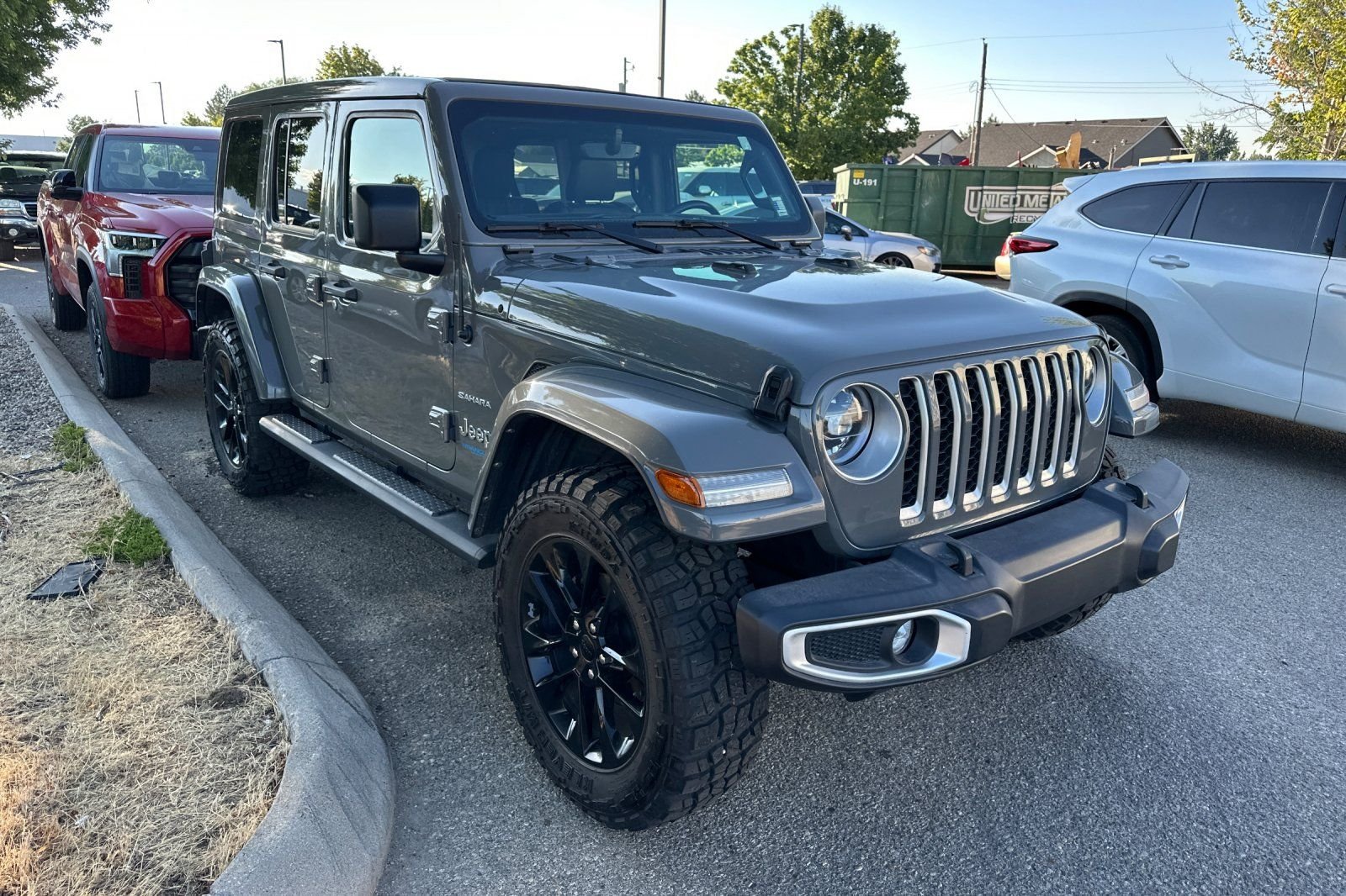 Used 2021 Gray Jeep Unlimited Sahara 4xe image 2