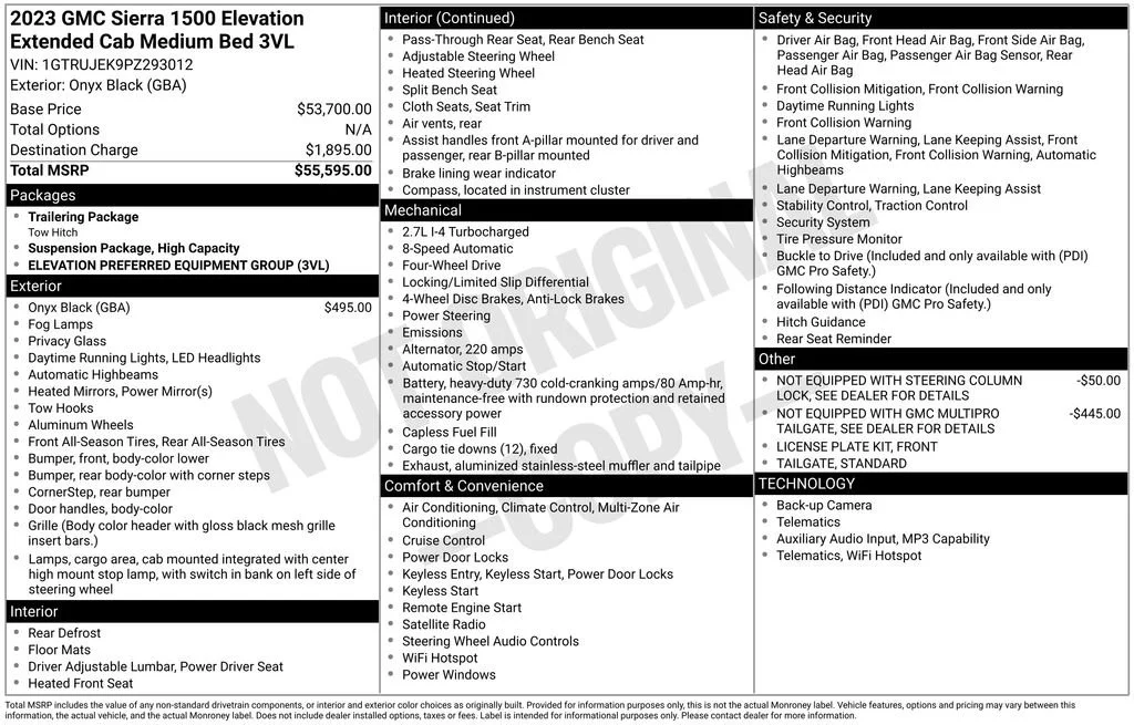 Used 2023 Onyx Black GMC Elevation image 6