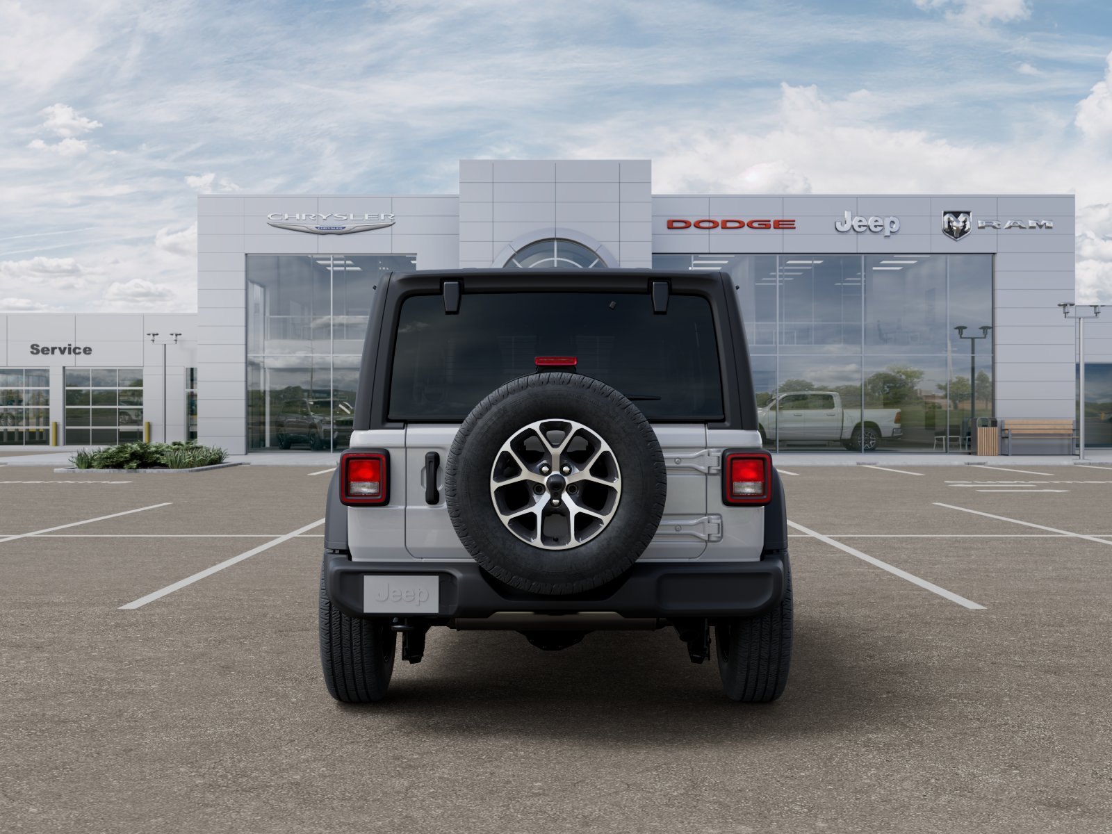 New 2026 Bright White Clear-Coat Exterior Paint Jeep Sport S image 16