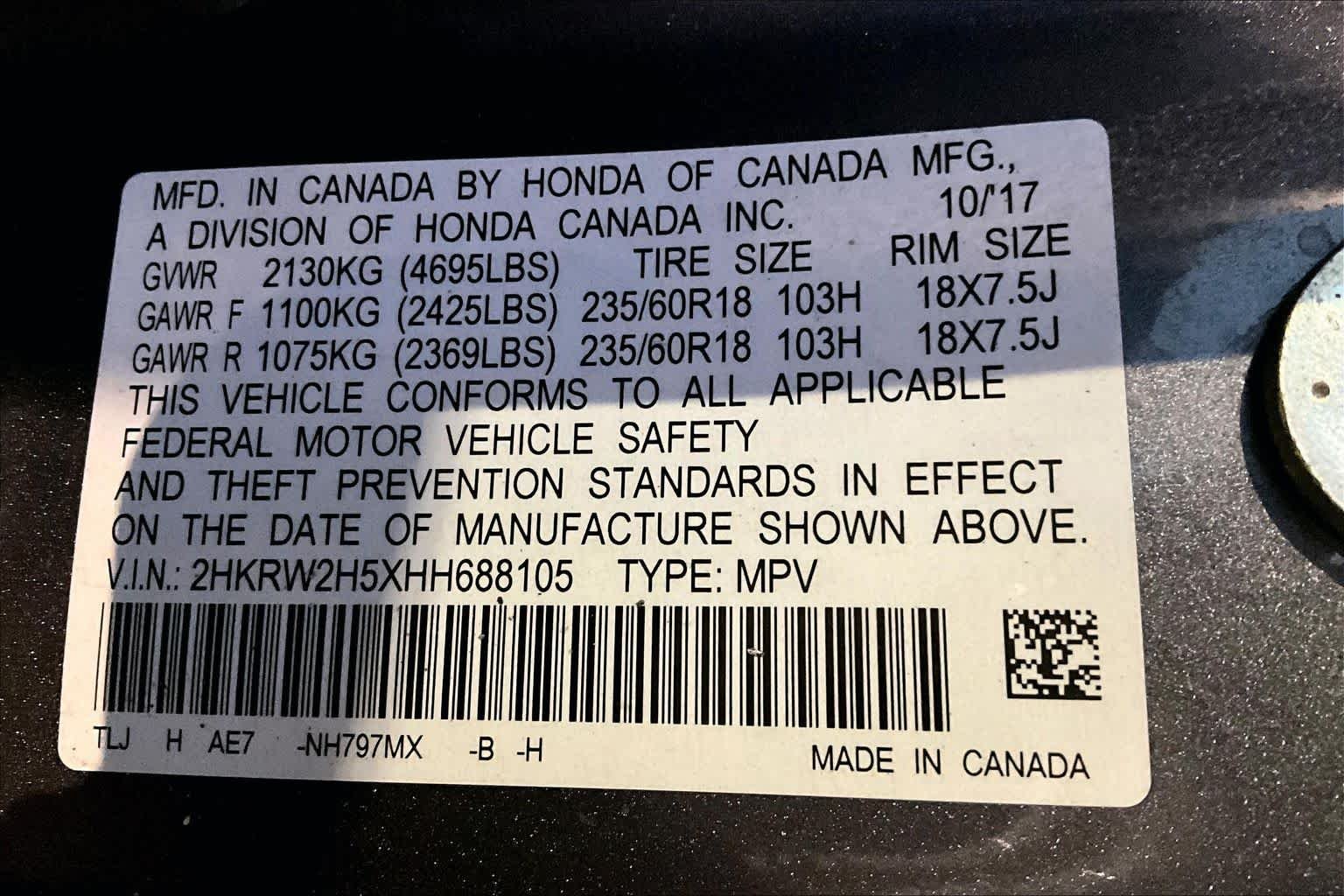 Used 2017 Gunmetal Metallic Honda EX image 35